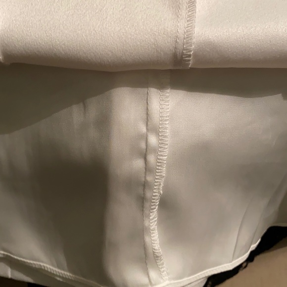 NWT Parker Ivory Cream Crosby Keyhole Cutout Ruffle Shift Tunic Mini Dress - M - Picture 9 of 15